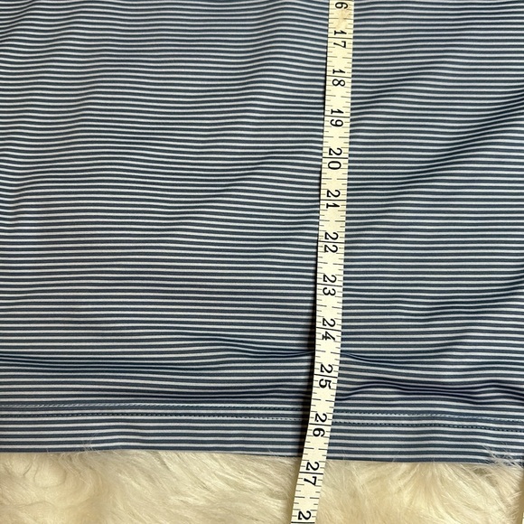 Men's Polo White/Blue Stripped - Picture 4 of 5
